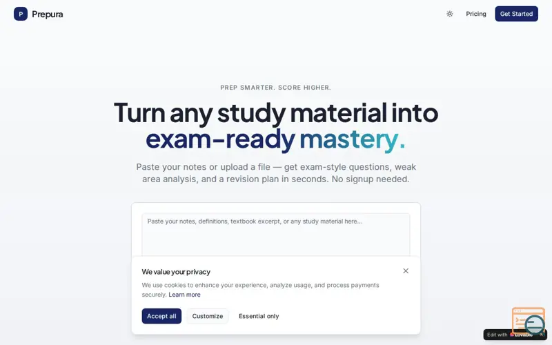 Screenshot of Prepura