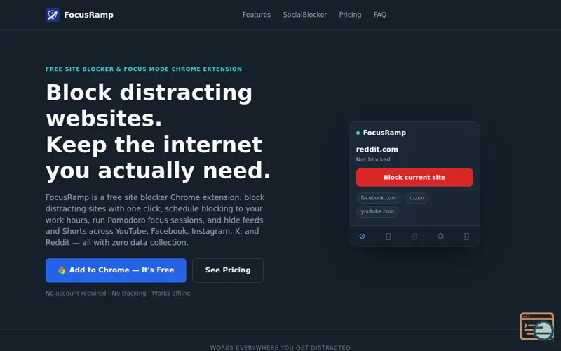 Screenshot of FocusRamp