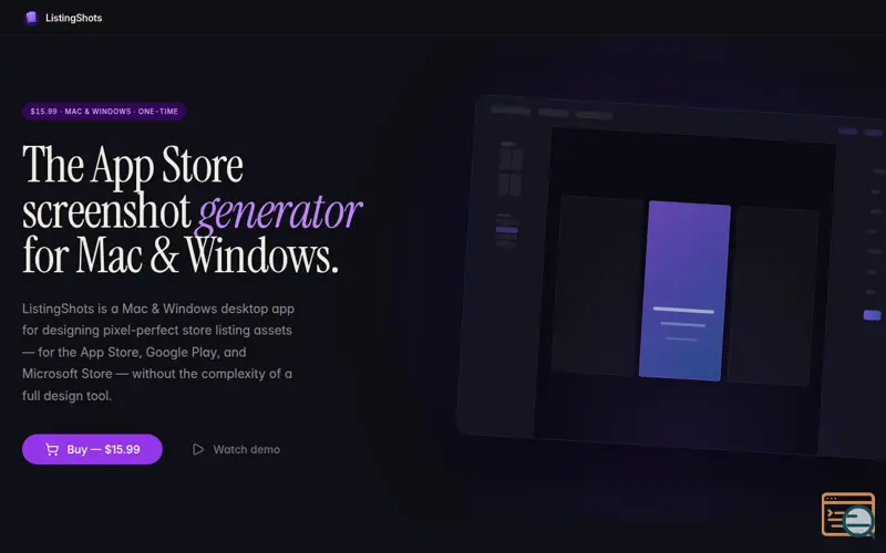 Screenshot of ListingShots