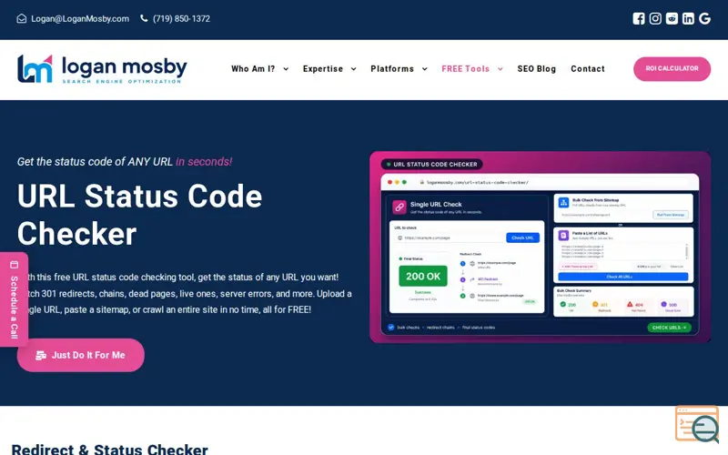 Screenshot of URL Status Code Checker, a launch using GoodLayers