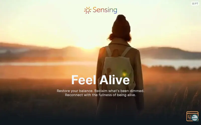 Screenshot of Sensing: Feel Alive