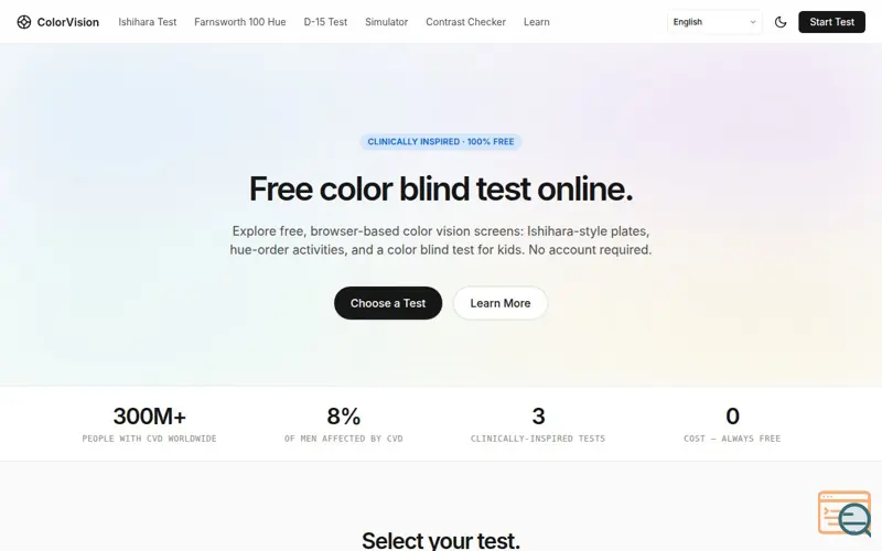 Screenshot of ColorVision