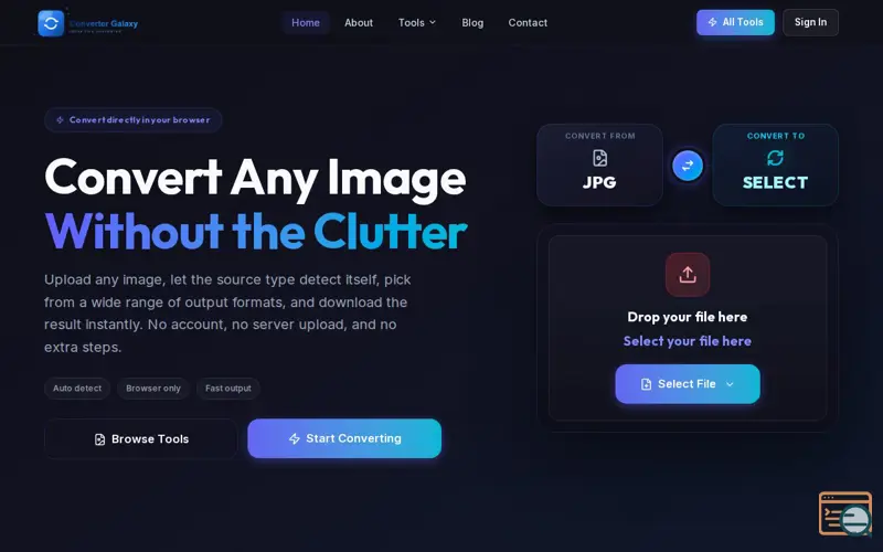 Screenshot of Convert Galaxy — Free Image Converter