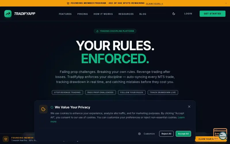 Screenshot of TradifyApp