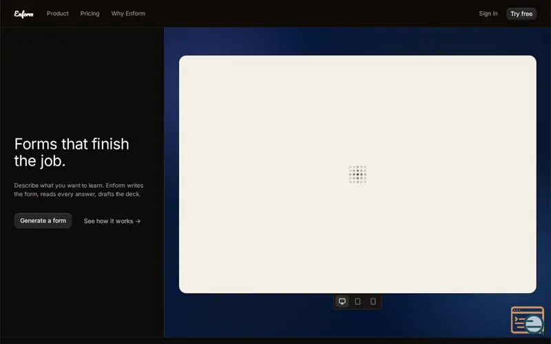 Screenshot of Enform