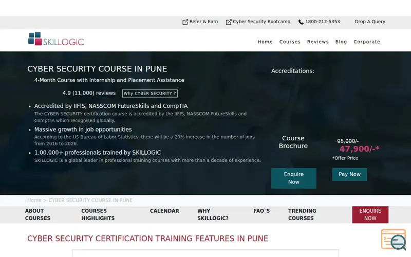 Screenshot of SKILLOGIC institute 