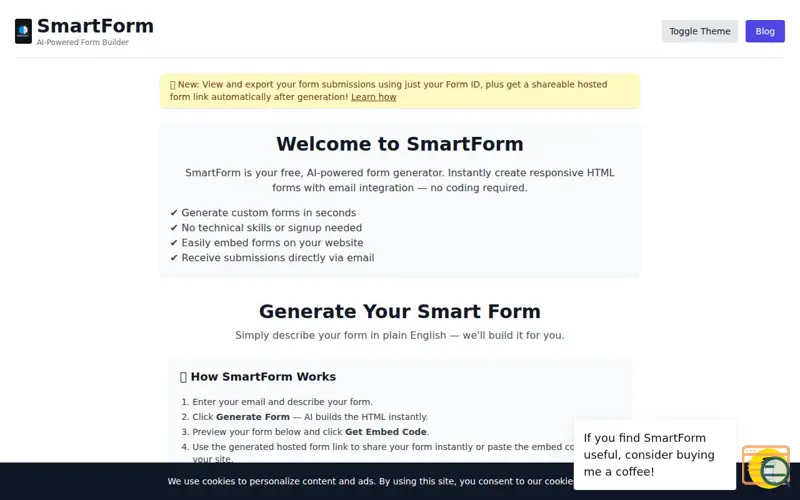 Screenshot of SmartForm