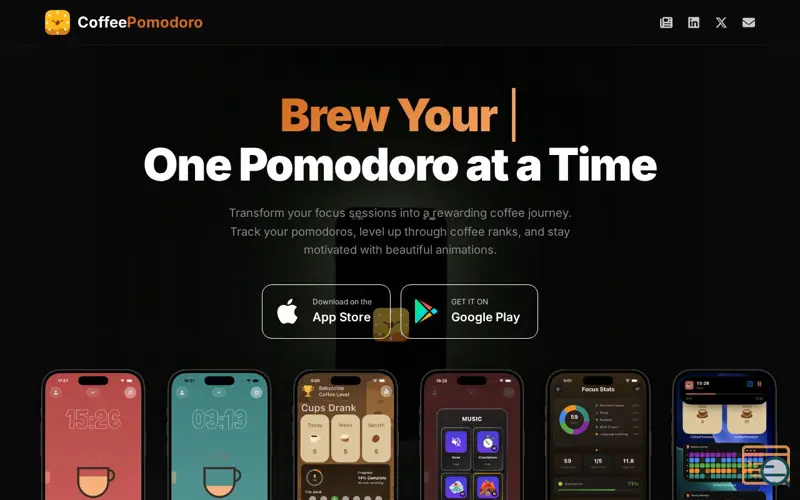 Screenshot of CoffeePomodoro