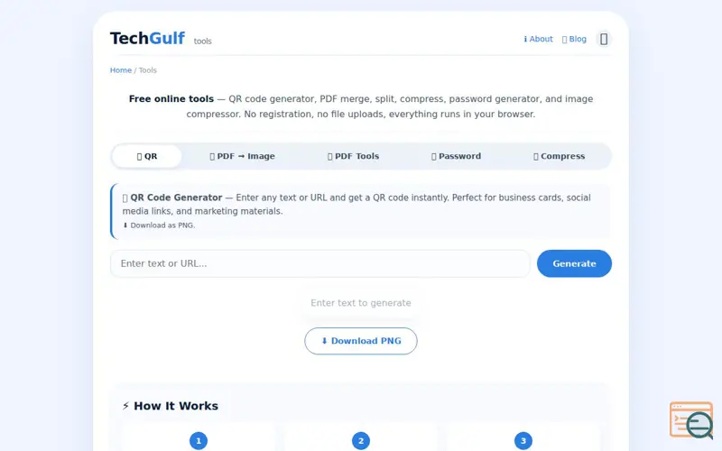 Screenshot of TechGulf Tools