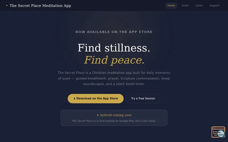 Screenshot of The Secret Place