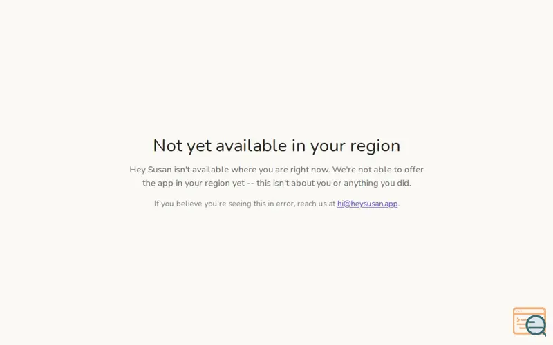 Screenshot of Hey Susan