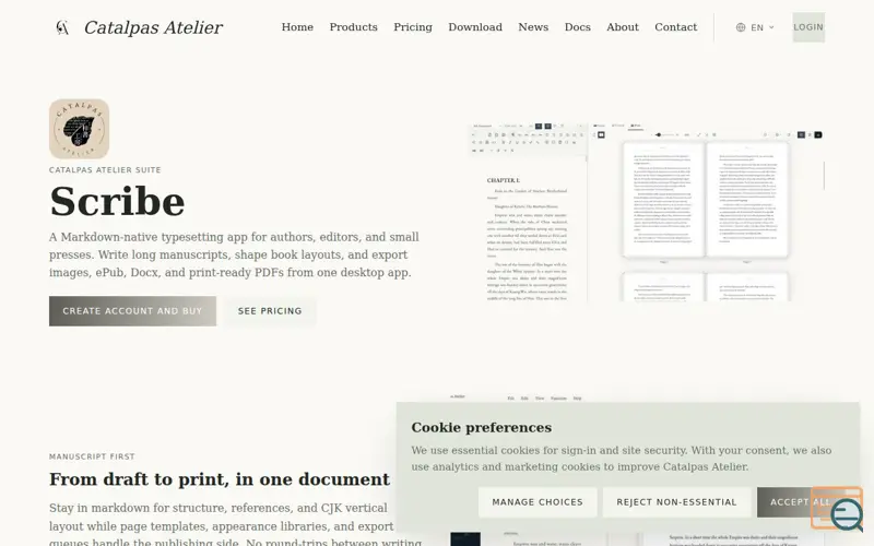Screenshot of Catalpas Atelier Scribe