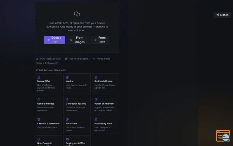 Screenshot of PDFLoom