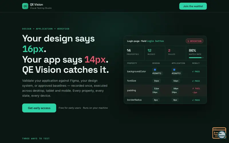 Screenshot of Visual test catches what your eyes miss