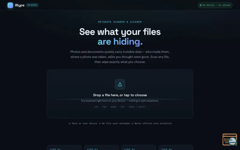 Screenshot of Wype