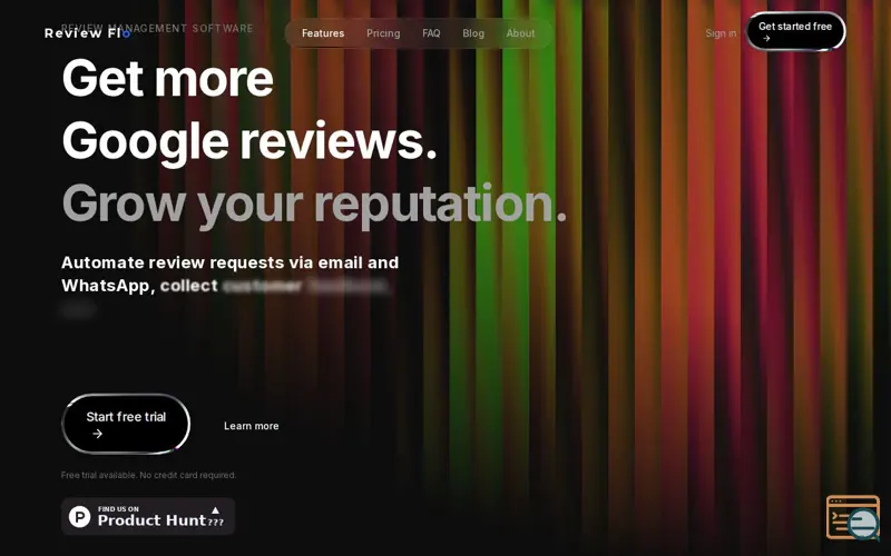 Screenshot of Review Flo