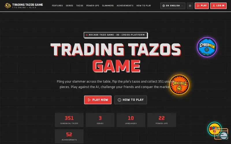 Screenshot of Trading Tazos Game (TTG)