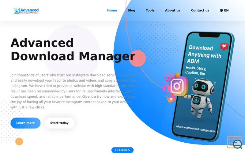 Screenshot of Advanced Download Manager