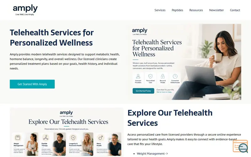 Screenshot of Amply Health