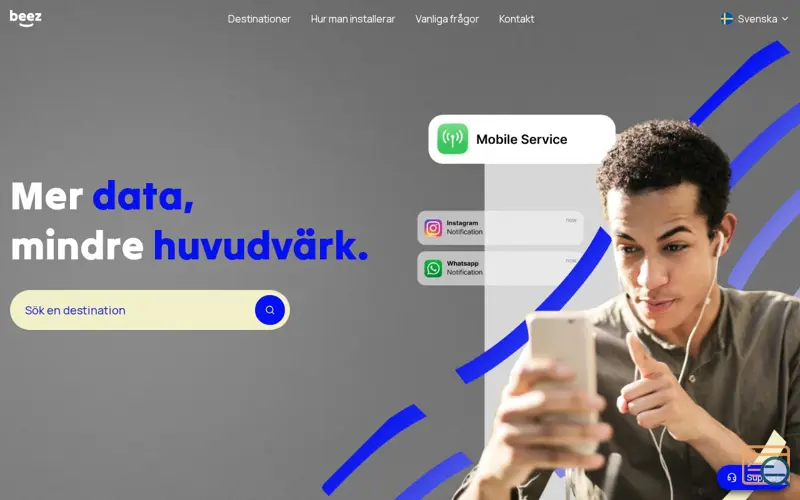 Screenshot of Connect more, for less. eSIM from $2,00