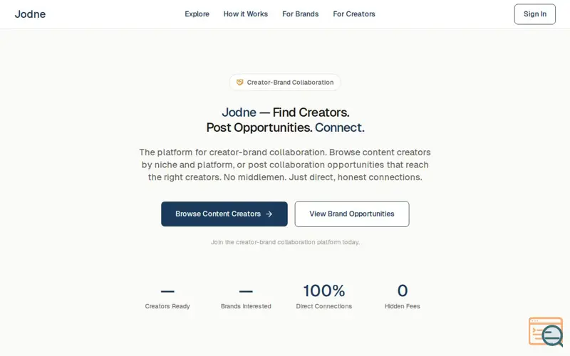 Screenshot of Jodne