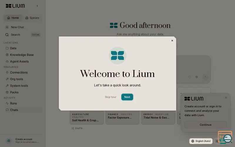Screenshot of lium.Ai