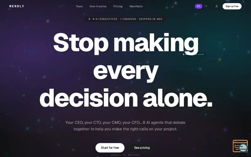 Screenshot of MendlyAI