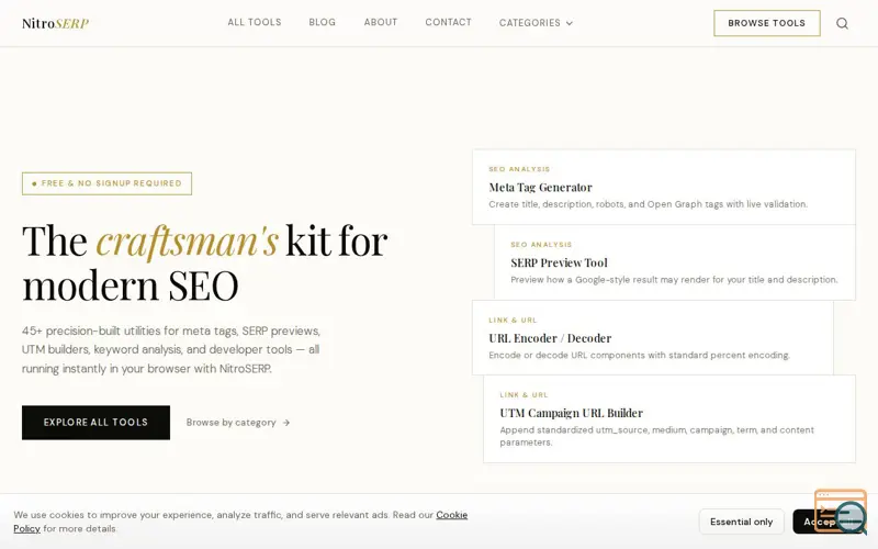 Screenshot of NitroSERP