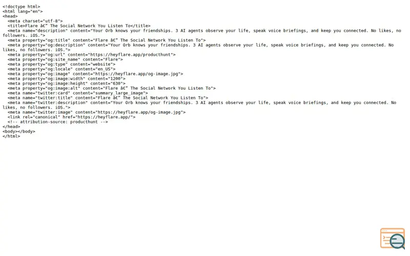 Screenshot of Flare, a launch using Deno Deploy