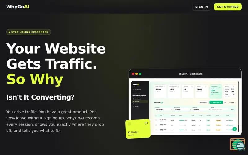 Screenshot of Whygoai
