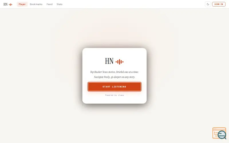 Screenshot of News on the Go