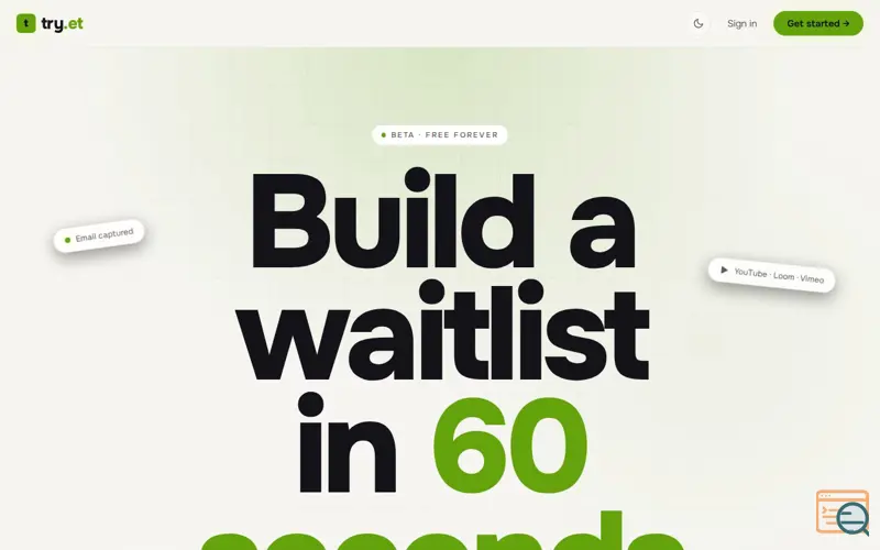 Screenshot of try.et