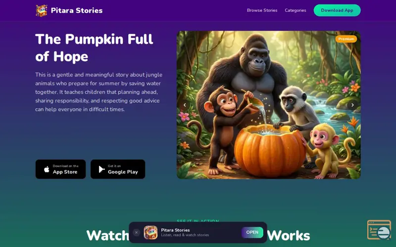 Screenshot of Pitara Stories