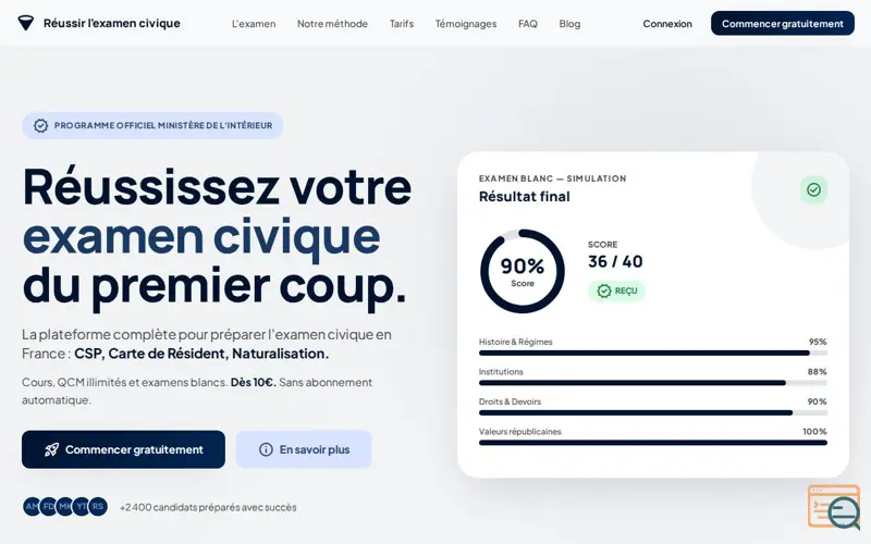 Screenshot of CiviQuizz