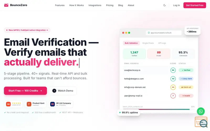 Screenshot of BounceZero, a launch using Cryptomus
