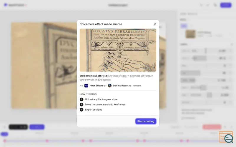 Screenshot of 3D Camera Effects for Screenshots & Videos — Depthfield