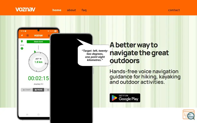Screenshot of VozNav