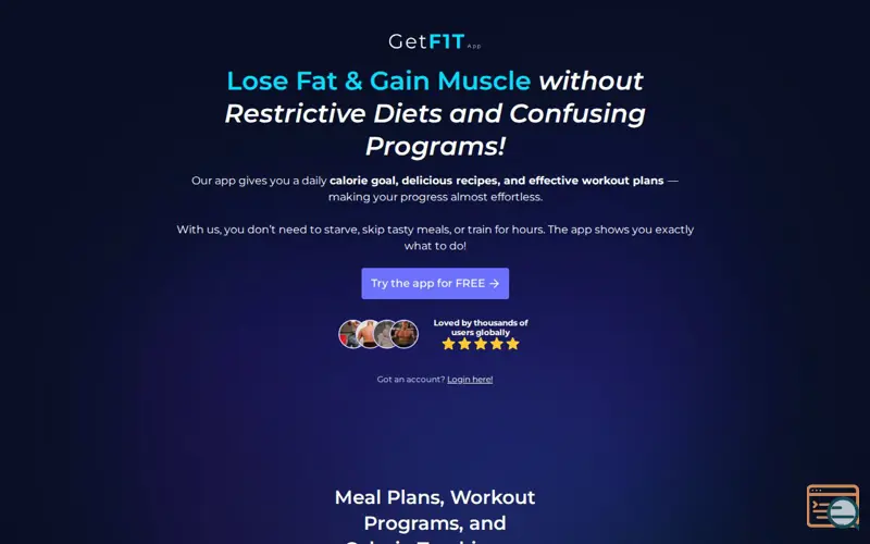 Screenshot of GetFIT App, a launch using Memberstack