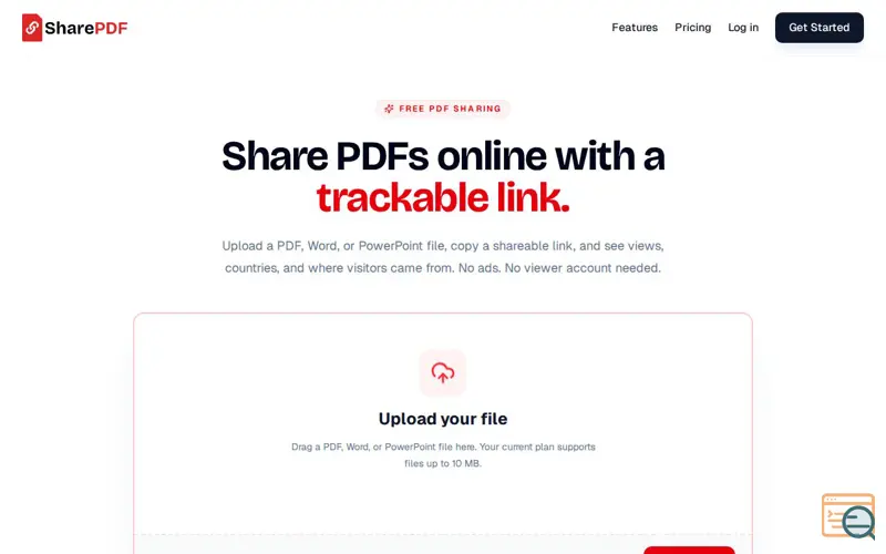 Screenshot of SharePDF