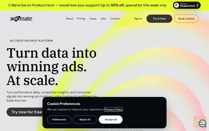 Screenshot of Adomate