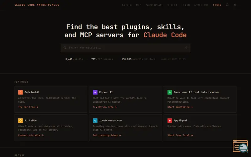 Screenshot of Claude Marketplace Net