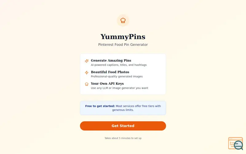 Screenshot of YummyPins
