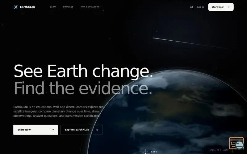 Screenshot of EarthXLab — See Earth change