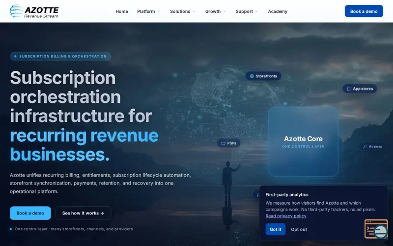 Screenshot of Azotte