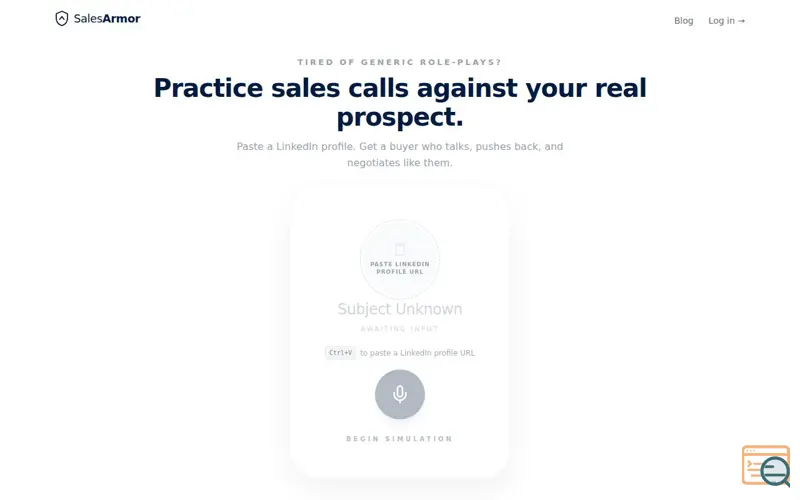Screenshot of SalesArmor
