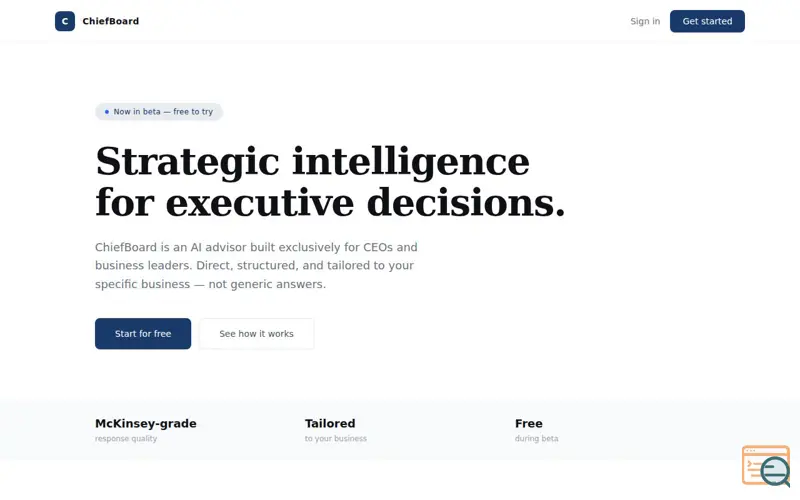 Screenshot of Chiefboard 
