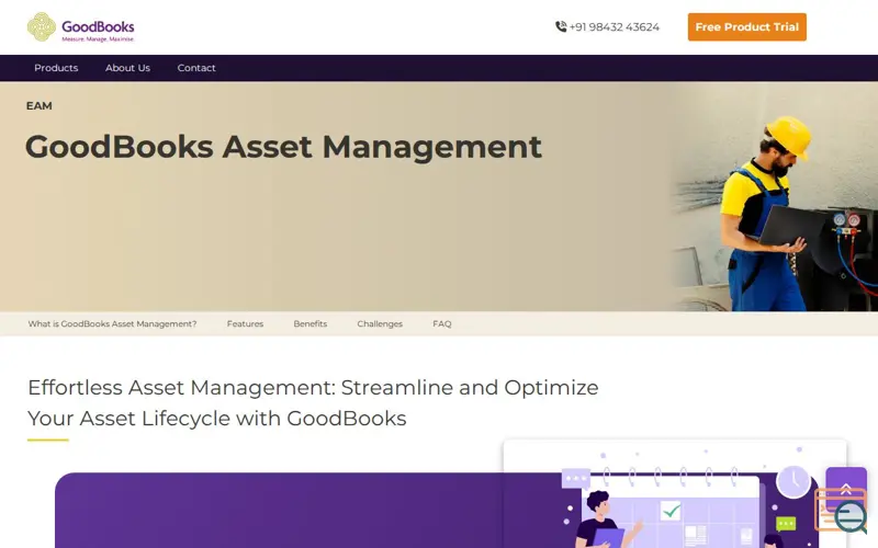 Screenshot of GoodBooks Asset Suite