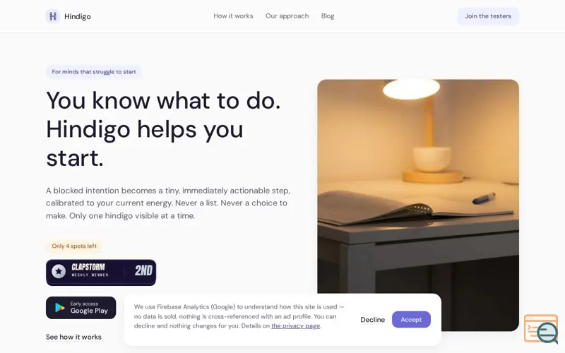 Screenshot of Hindigo