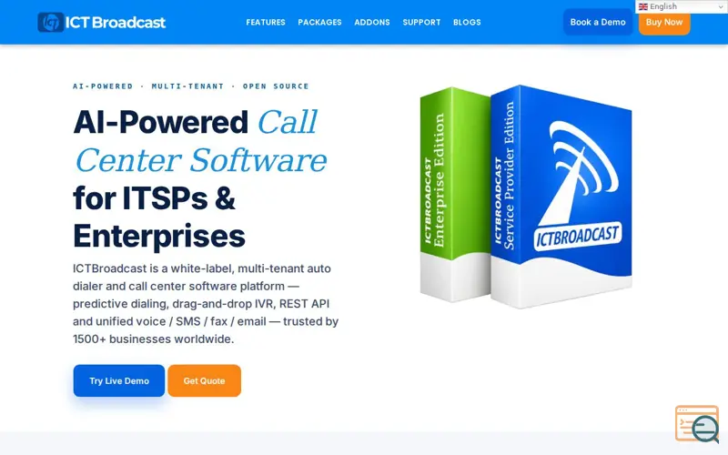 Screenshot of ICTBroadcast