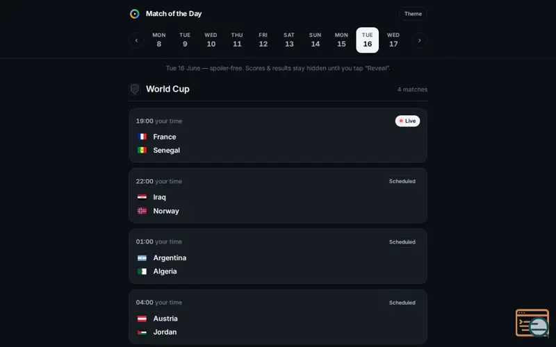 Screenshot of Match of the Day
